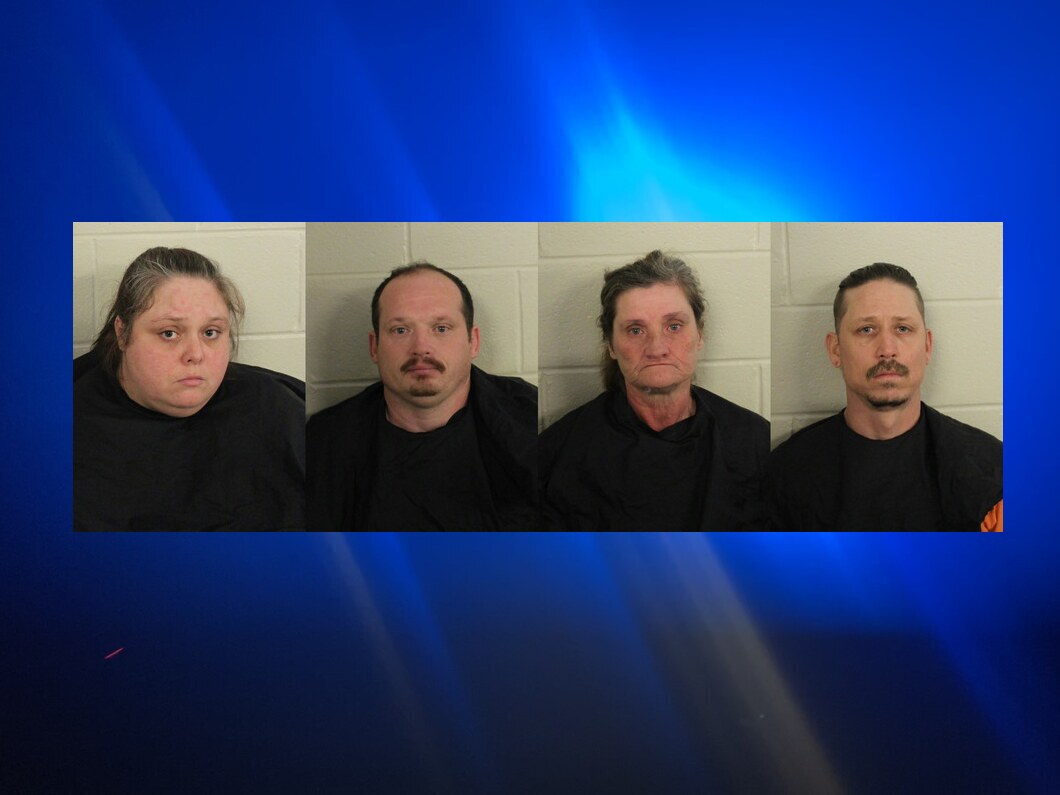 Four arrested on child cruelty charges after 7 children found living in